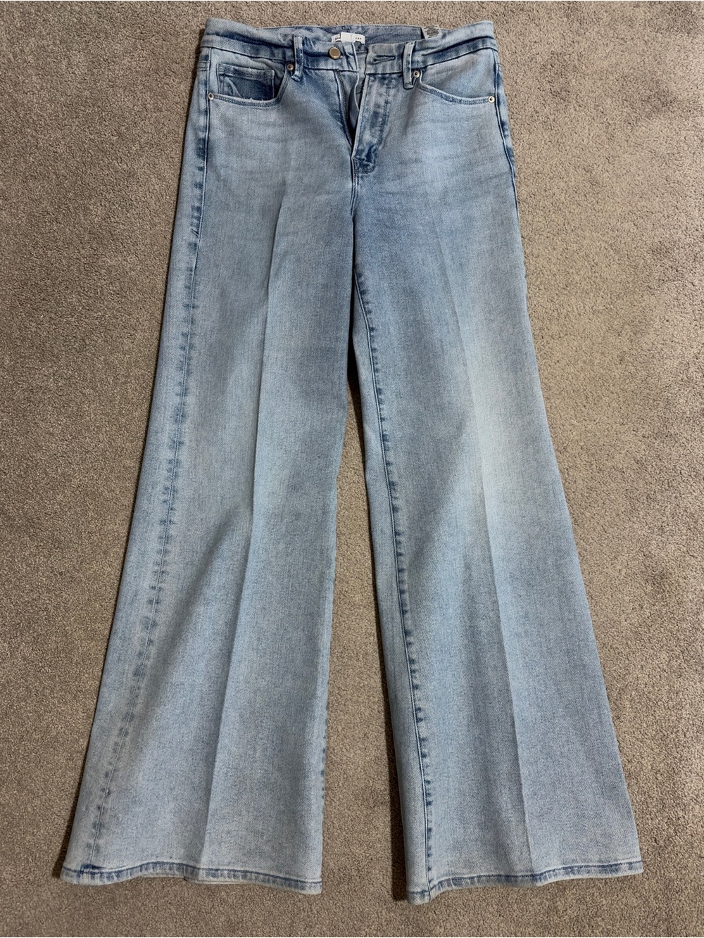 Good American Light Blue Wide-Leg Palazzo Jeans